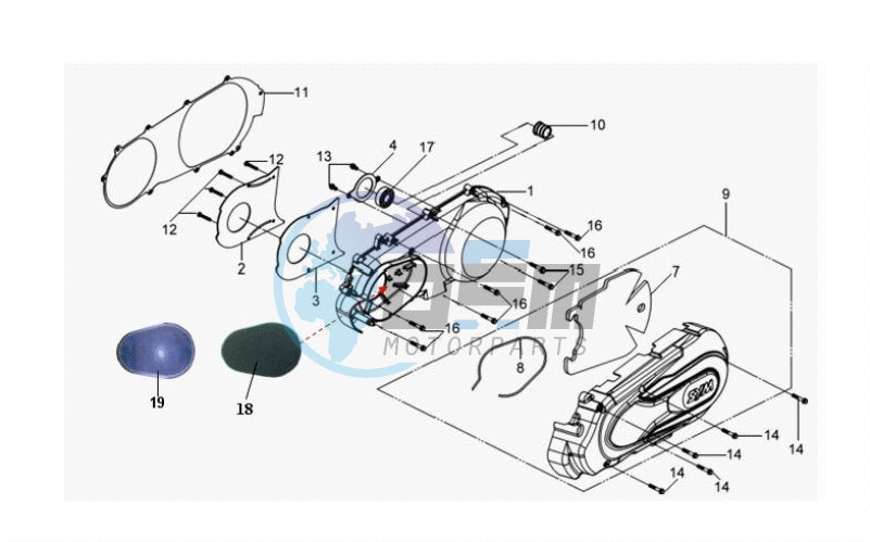 CRANKCASE COVER LEFT