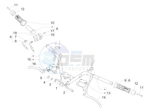 MP3 500 MAXI SPORT BUSINESS ADVANCED E4 ABS (EMEA) drawing Handlebars - Master cil.