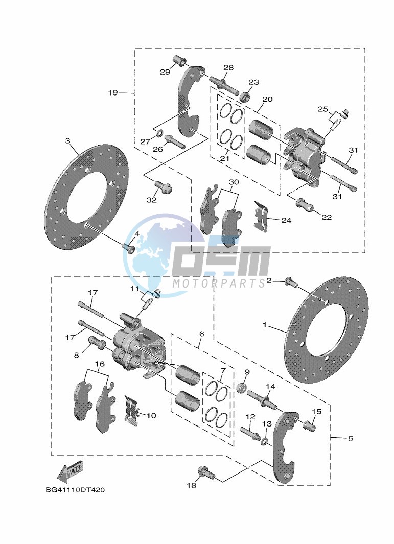 REAR BRAKE CALIPER