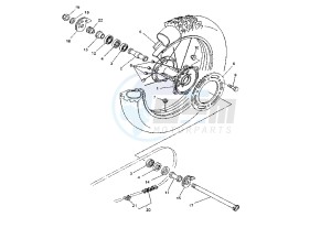 DT RE 125 drawing REAR WHEEL