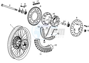 BULTACO LOBITO - 50 cc drawing REAR WHEEL