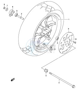 AY50 (P19) katana drawing FRONT WHEEL (MODEL K4)