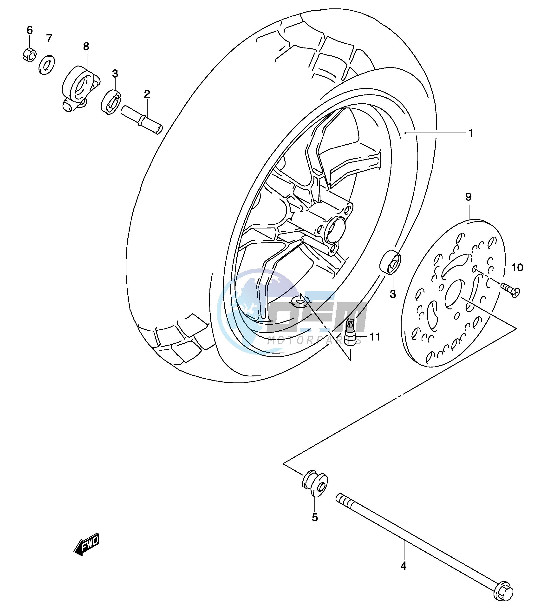 FRONT WHEEL (MODEL K4)