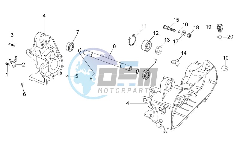 Central crank - Case set