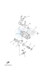 TT-R50 TT-R50E (2CJB 2CJC) drawing SHIFT CAM & FORK