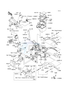 VN 900 D[VULCAN 900 CLASSIC LT] (6F-9F) D8F drawing FRAME FITTINGS