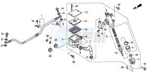 NX650 500 DOMINATOR drawing REAR BRAKE MASTER CYLINDER