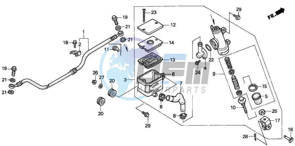 REAR BRAKE MASTER CYLINDER