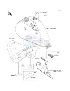 VN 900 D[VULCAN 900 CLASSIC LT] (6F-9F) D9F drawing LABELS