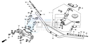 XRV750 AFRICA TWIN drawing HANDLE PIPE/TOP BRIDGE