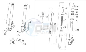 RSV4 1000 APRC R ABS (AU, CA, EU, J, RU, UK, USA) drawing Front fork