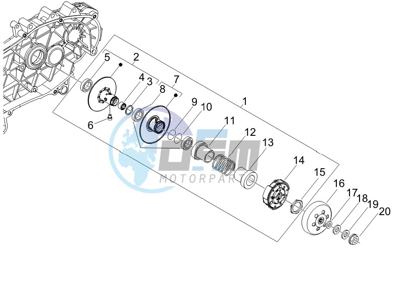 Driven pulley