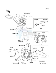 KLX110 KLX110CBF EU drawing Fenders