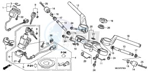 VFR1200FC drawing HANDLE PIPE/TOP BRIDGE