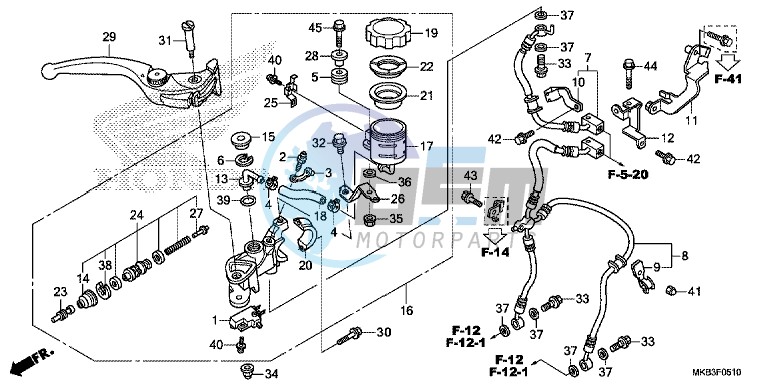 FRONT BRAKE MASTER CYLINDER ( CBR1000RA/ SA)