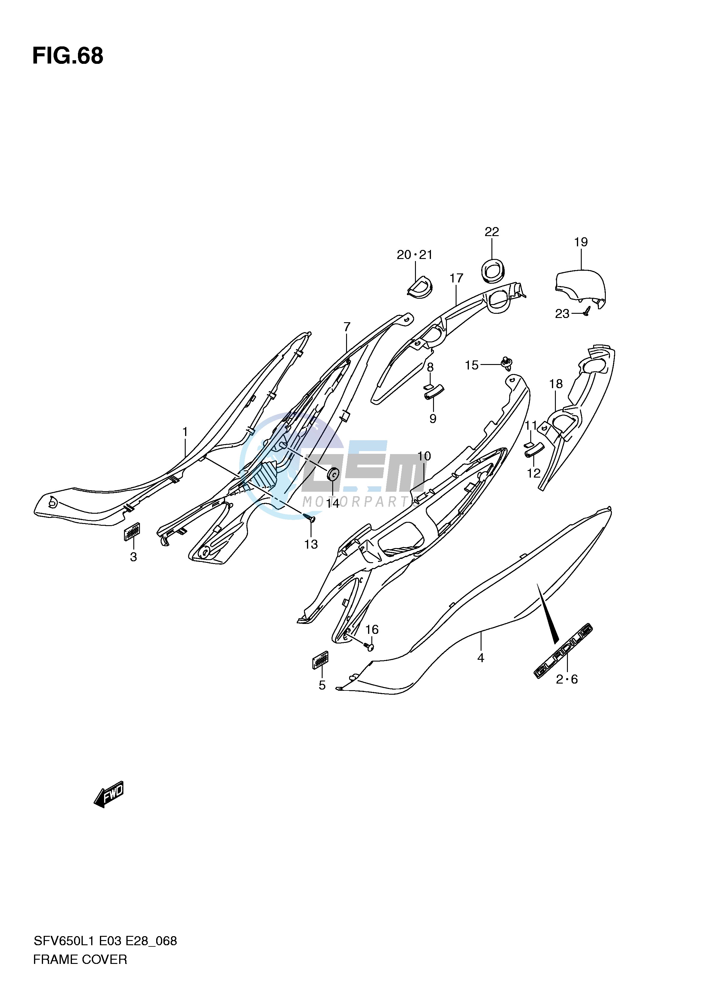 FRAME COVER (SFV650L1 E28)