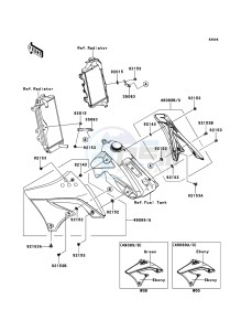 KX450F KX450E9F EU drawing Engine Shrouds