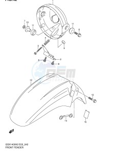 GSX1400 (E2) drawing HEADLAMP HOUSING