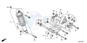 CRF100FD CRF100F Europe Direct - (ED) drawing REAR CUSHION