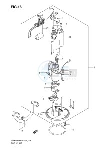 GSX-R600 (E2) drawing FUEL PUMP