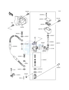 KDX 200 H [KDX200] (H2-H5) [KDX200] drawing REAR MASTER CYLINDER