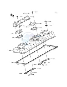 ZZR1400 ABS ZX1400JGF GB XX (EU ME A(FRICA) drawing Cylinder Head Cover