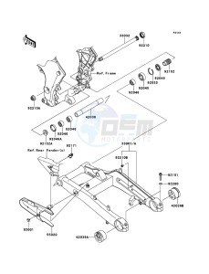 Z1000SX ZX1000GCF FR GB XX (EU ME A(FRICA) drawing Swingarm