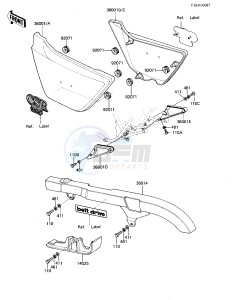 KZ 305 B [CSR BELT] (B1) [CSR BELT] drawing SIDE COVERS_BELT COVER