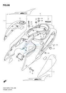 GSX1300R (E2) Hayabusa drawing FRAME COVER (GSX1300RUFL1 E19)