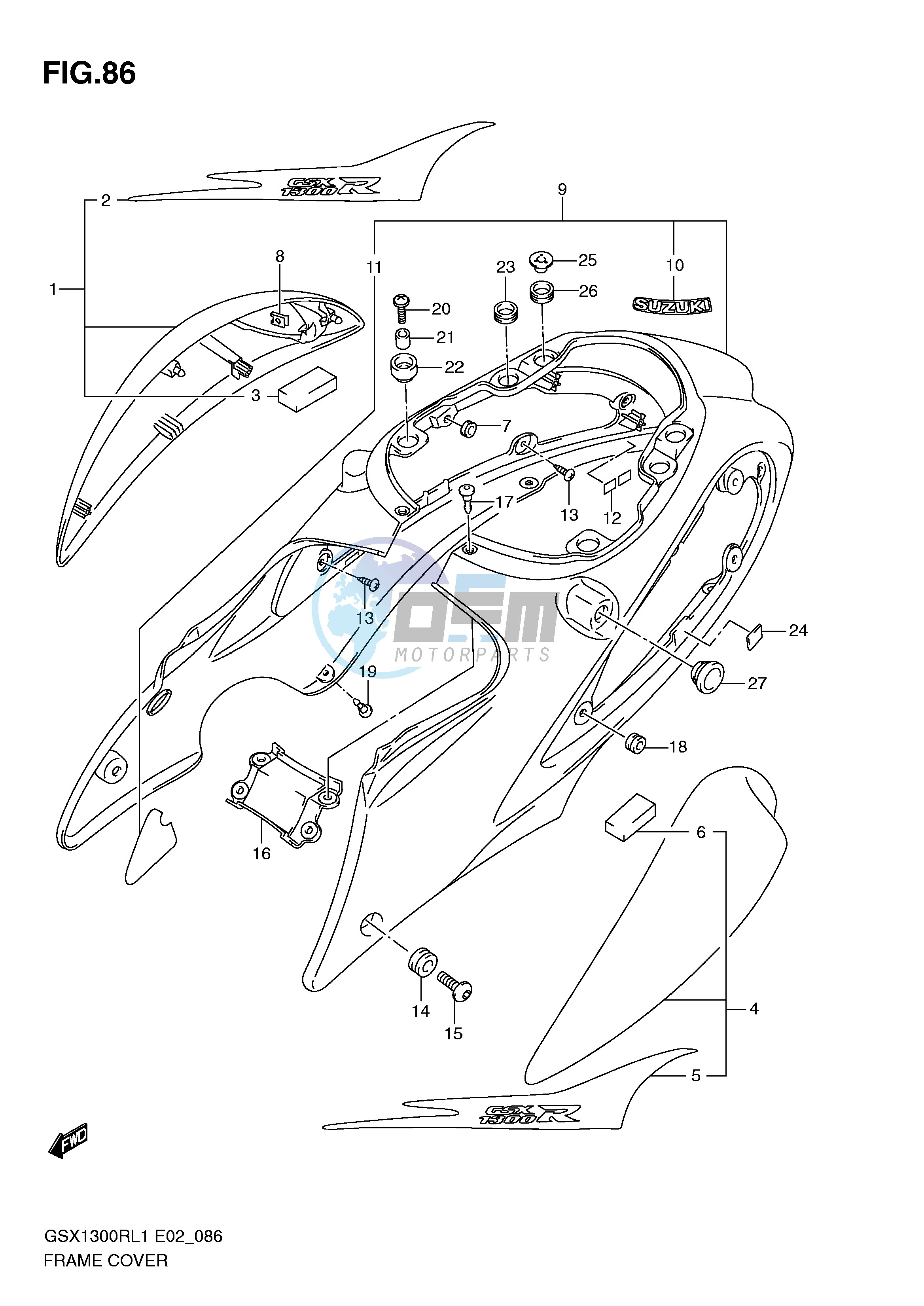 FRAME COVER (GSX1300RUFL1 E19)