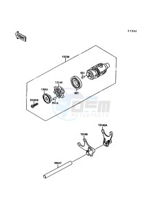 VN 1500 C [VULCAN 1500 L] (C3-C4) [VULCAN 1500 L] drawing GEAR CHANGE DRUM_SHIFT FORK-- S- -