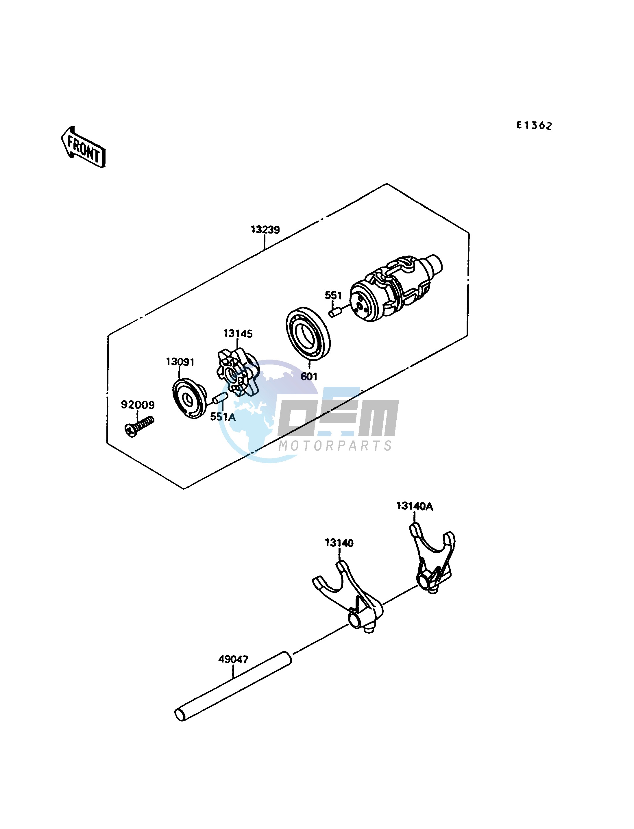 GEAR CHANGE DRUM_SHIFT FORK-- S- -