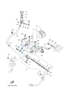 MTM850 MTM-850 XSR900 (B908) drawing REAR MASTER CYLINDER