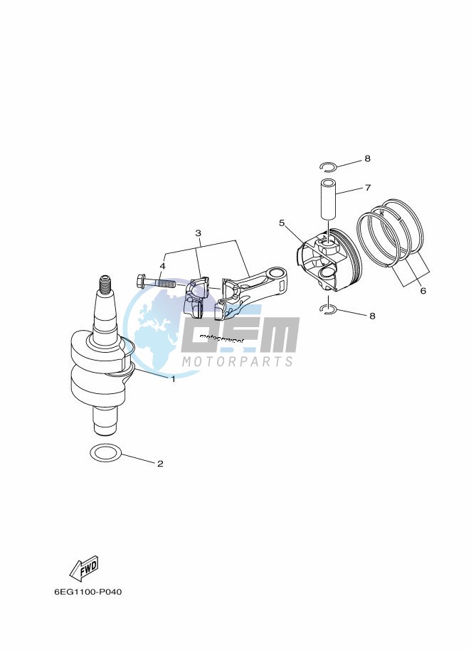 CRANKSHAFT--PISTON