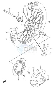 RMX250 (E28) drawing FRONT WHEEL