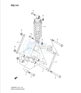 GSXF650 drawing REAR CUSHION LEVER (GSX650FL1 E24)