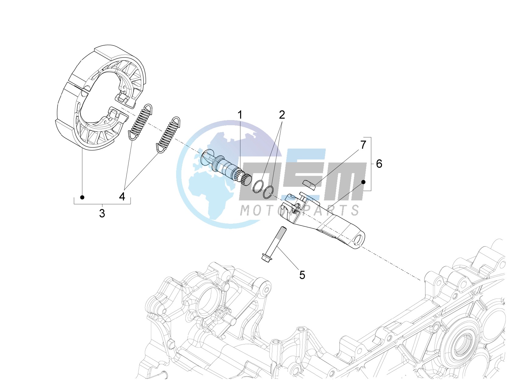 Rear brake - Brake jaw