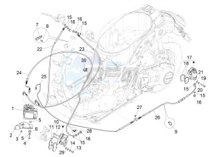 GTS 300 SUPER HPE 4T 4V IE ABS E4 (NAFTA) drawing Brakes pipes - Calipers (ABS)