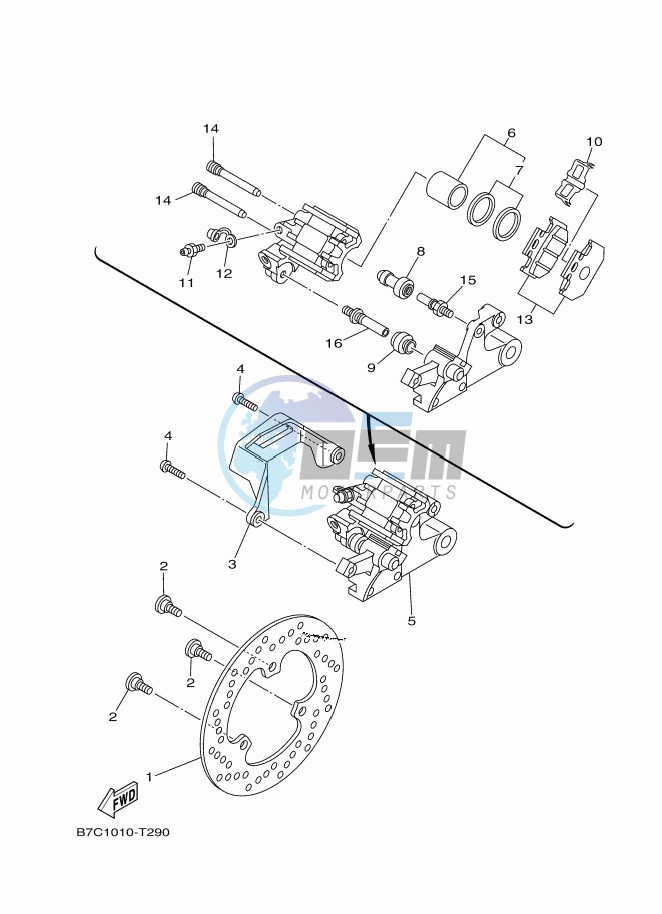 REAR BRAKE CALIPER