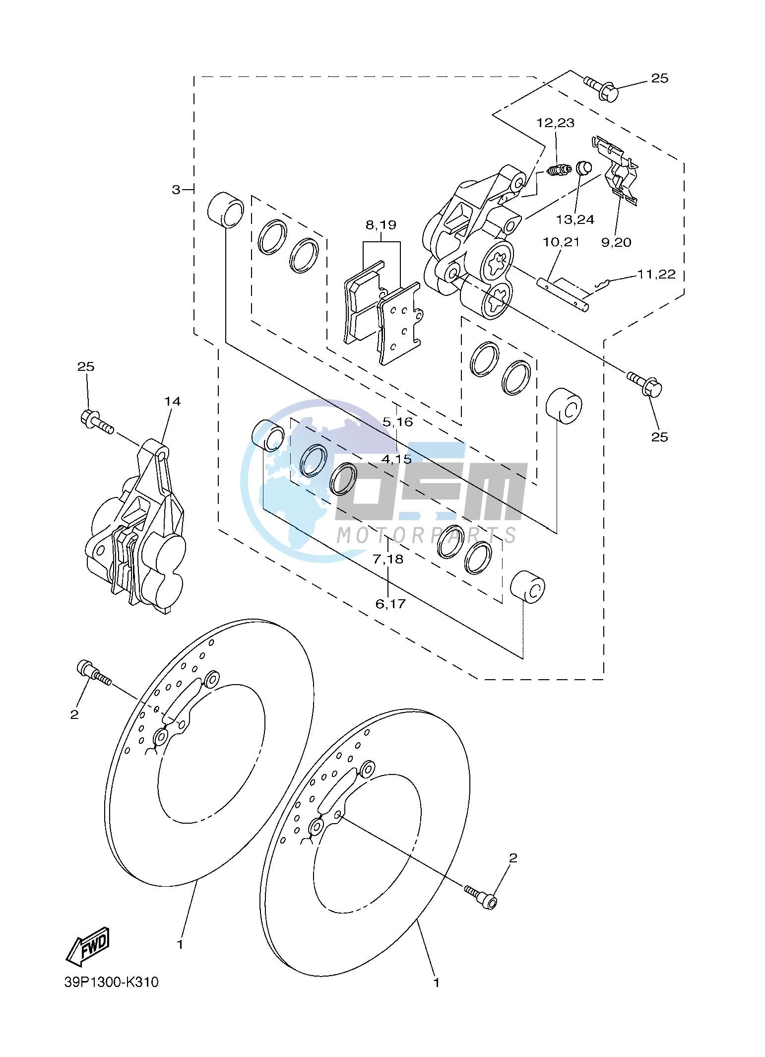 FRONT BRAKE CALIPER