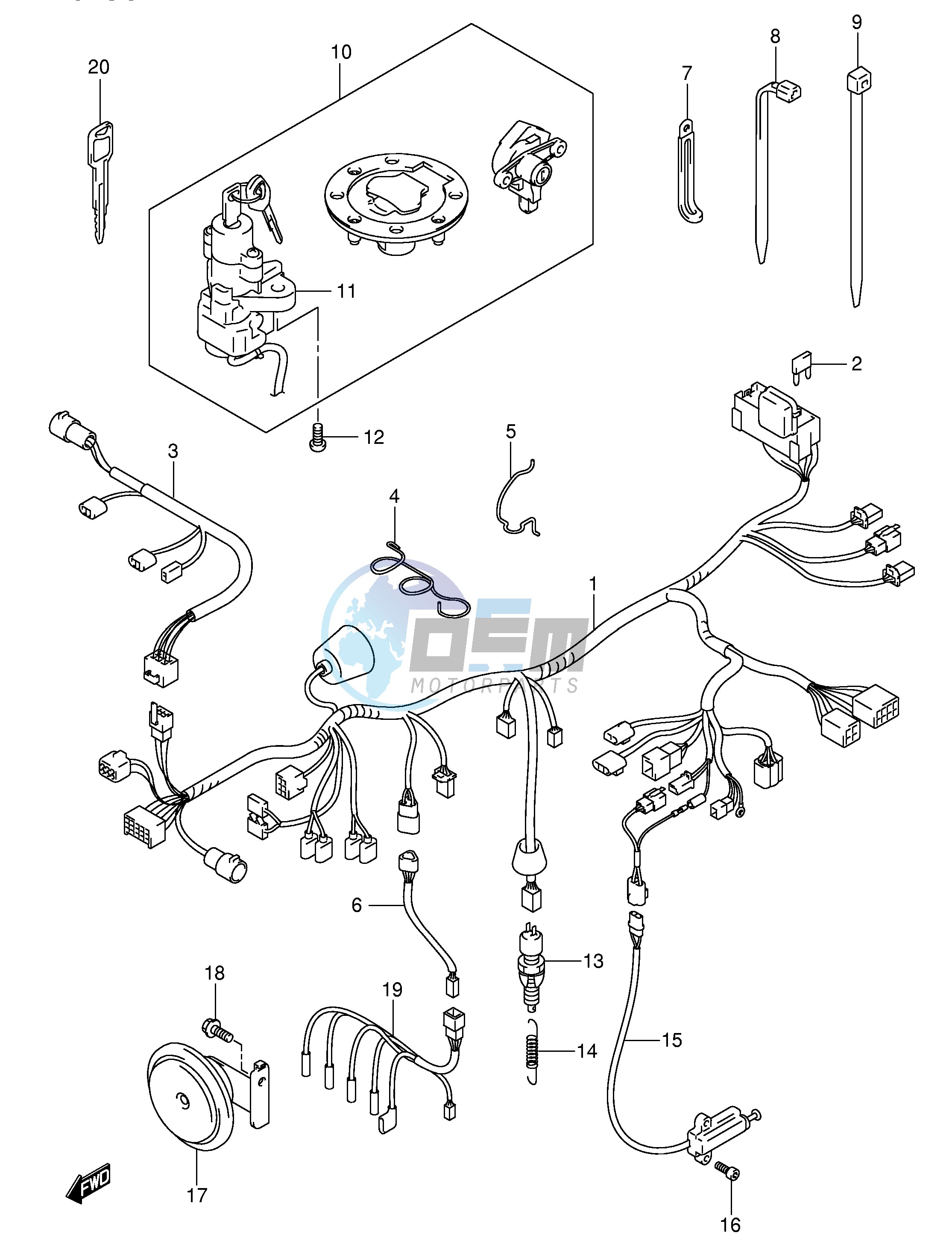 WIRING HARNESS (GSF1200SK3 SK4 SK5 SZK5)