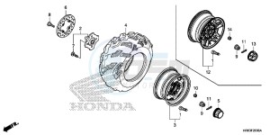 TRX500FA5H TRX500FA ED drawing FRONT WHEEL