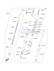 KDX 50 A (A6F) A6F drawing FRONT FORK