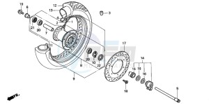 VT750C3 drawing FRONT WHEEL