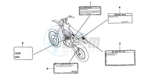 XR100R drawing CAUTION LABEL