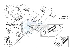 V RAPTOR 1000 drawing EXHAUST SYSTEM