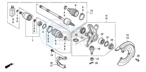 TRX420FM FOURTRAX drawing FRONT KNUCKLE (4WD)