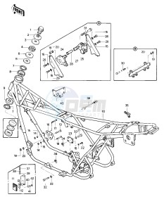 KZ 1000 C [POLICE 1000] (C2-C4) [POLICE 1000] drawing FRAME_FRAME FITTINGS -- 79-81 C2_C3_C4- -