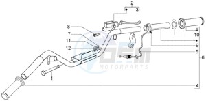 LX 50 4T U.S.A. drawing Handlebars component RH