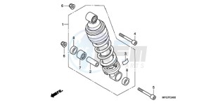 CB600FA39 France - (F / ABS CMF ST) drawing REAR CUSHION